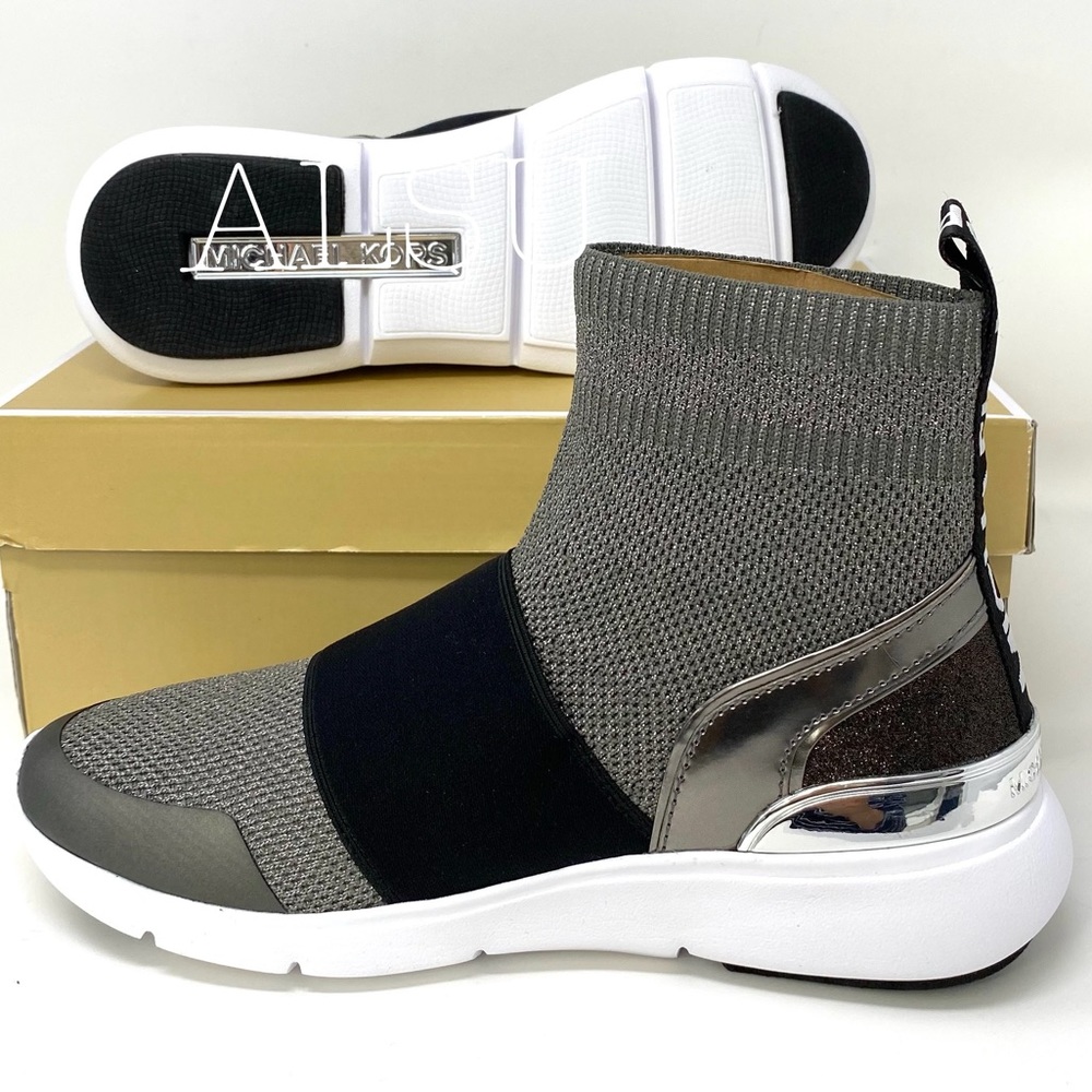 Michael Kors Sterling Bootie Textile Gunmetal Wmns - Picture 7 of 9
